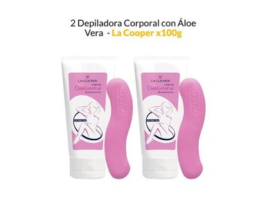 CREMA DEPILADORA CUERPO LA COOPER AROMÁTICA 2 UNIDADES CON ÁLOE VERA 100G - 1