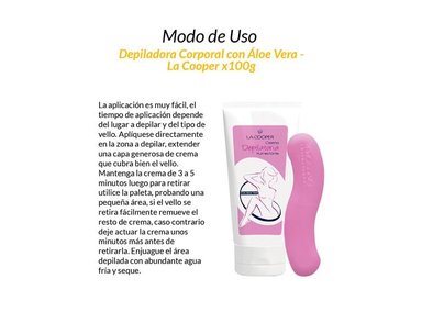 CREMA DEPILADORA CUERPO LA COOPER AROMÁTICA 2 UNIDADES CON ÁLOE VERA 100G - 2