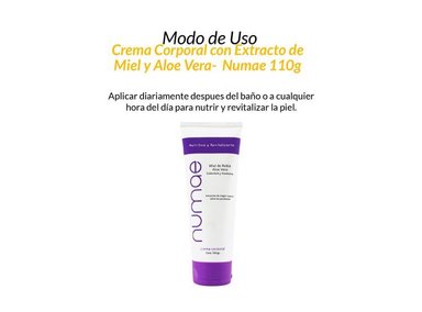 CREMA CUERPO NUMAE AROMÁTICA 3 UNIDADES EXTRACTO MIEL Y ALOE VERA 110G - 2