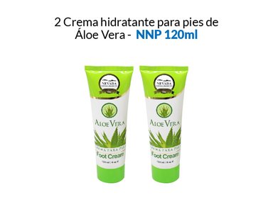 CREMA HIDRATANTE PIES NEVADA NATURAL PRODUCTS AROMÁTICA 2 UNIDADES ALOE VERA NATURAL 120ML