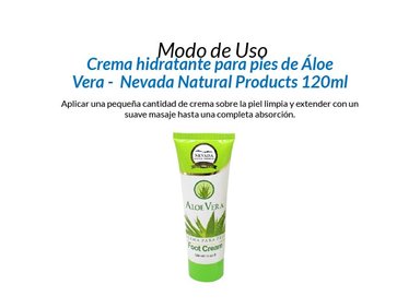 CREMA HIDRATANTE PIES NEVADA NATURAL PRODUCTS AROMÁTICA 2 UNIDADES ALOE VERA NATURAL 120ML - 2