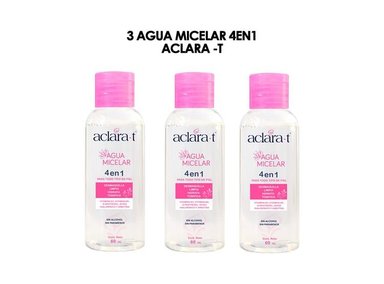 PACK 3 DESMAQUILLANTE FACIAL ACLARA-T AGUA MICELAR 4EN3 - 2
