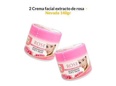 CREMA ROSTRO NEVADA NATURAL PRODUCTS AROMÁTICA 2 UNIDADES EXTRACTO ROSA 140G - 1
