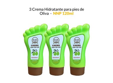 CREMA HIDRATANTE PIES NEVADA NATURAL PRODUCTS AROMÁTICA 3 UNIDADES OLIVA NNP 120ML
