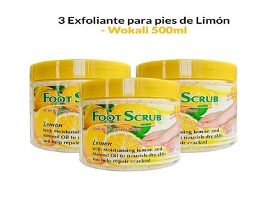 EXFOLIANTE PIES FRUIT OF THE WOKALI AROMÁTICA 3 UNIDADES LIMÓN 500ML - 1