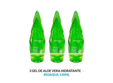 GEL ALOE VERA 99% SOOTHING MOISTURE ROSTRO BIOAQUA AROMÁTICA 3 UNIDADES - 1
