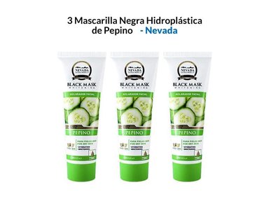 MASCARILLA NEVADA NATURAL PRODUCTS 120G NEGRA HIDROPLÁSTICA PEPINO 3 UNIDADES