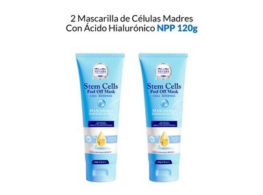 MASCARILLA NEVADA NATURAL PRODUCTS 120G CELULAS MADRES ACIDO HIALURONICO 2 UNIDADES