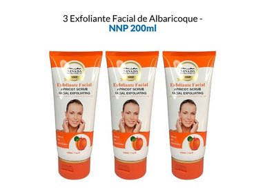 EXFOLIANTE ROSTRO NEVADA NATURAL PRODUCTS TODO TIPO DE PIEL 3 UNIDADES ALBARICOQUE 200ML - 1