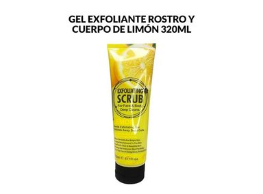 GEL EXFOLIANTE ROSTRO Y CUERPO FRUIT OF THE WOKALI TODO TIPO DE PIEL 320ML LIMÓN - 1