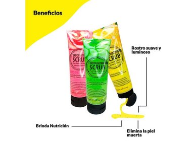 GEL EXFOLIANTE ROSTRO Y CUERPO FRUIT OF THE WOKALI TODO TIPO DE PIEL 320ML LIMÓN - 2