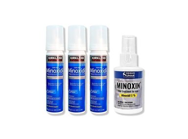 ESPUMA KIRKLAND 3 UNIDADES MINOXIDIL + LOCIÓN MINOXIN 60ML
