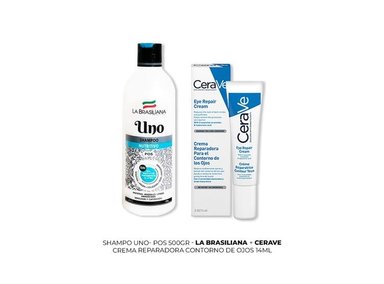 SET CERAVE SHAMPO UNO + CREMA REPARADORA CONTORNO OJOS 14ML - 3
