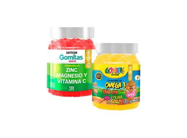 GOMITAS ADULTOS ZINC + OMEGA PARA NIÑOS GOMITAS SOTTCOR