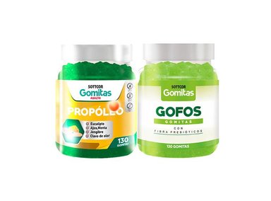 GOMITAS ADULTO PROPOLIO + GOMITAS GOFO CON FIBRA ADULTO