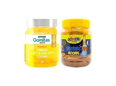 GOMITAS OMEGA 3 + GOMITAS BUENAS NOCHES PARA NIÑOS