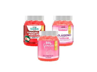PACK GOMITAS SOTTCOR VINAGRE - AGUAJE - COLAGENO