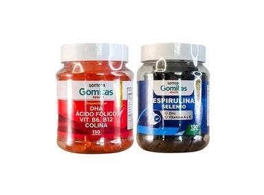GOMITAS CON DHA ÁCIDO FÓLICO + ESPIRULINA SELENIO