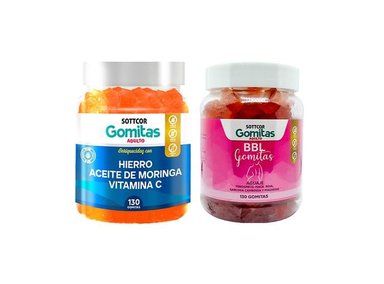 GOMITAS ADULTO HIERRO + GOMITAS AGUAJE BBL PARA ADULTOS
