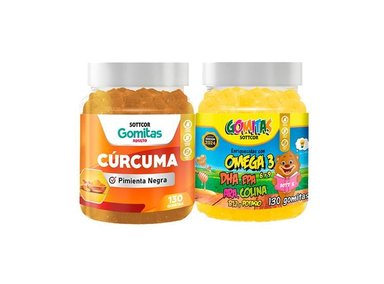 GOMITAS ADULTO CURCUMA + GOMITAS OMEGA PARA NIÑOS