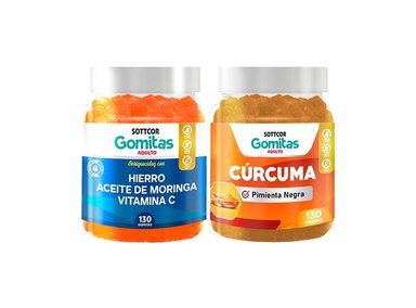 GOMITAS ADULTO HIERRO + GOMITAS DE CURCURMA ADULTO