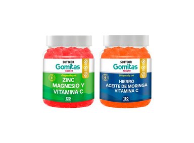 GOMITAS DE ZINC ADULTO + GOMITAS DE HIERRO ADULTO