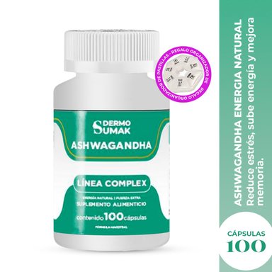 ASHWAGANDHA COMPLEX 300MG - 100 CAP - DERMO SUMAK + PASTILLERO