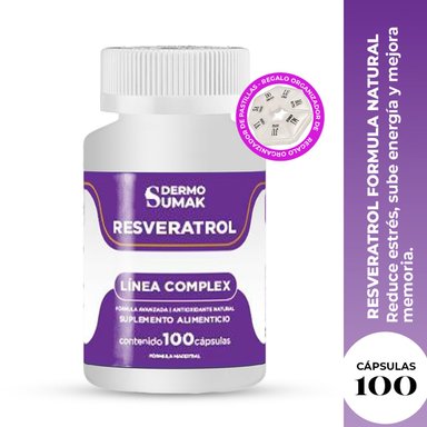 RESVERATROL COMPLEX 400MG - 100 CAP - DERMO SUMAK + PASTILLERO