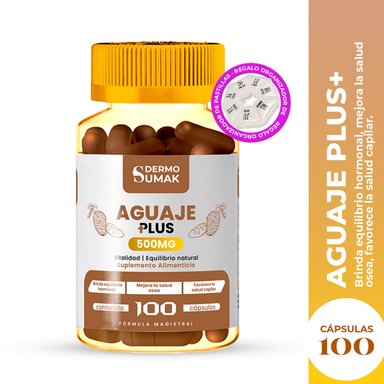 AGUAJE PLUS 100MG - 100 CAP - DERMO SUMAK + PASTILLERO