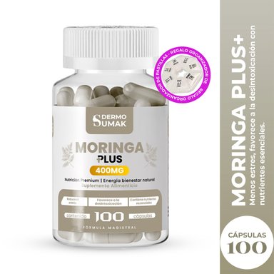 MORINGA PLUS 400MG - 100 CAP - DERMO SUMAK + PASTILLERO