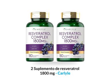 2 SUPLEMENTO DE RESVERATROL 1800 MG - CARLYLE