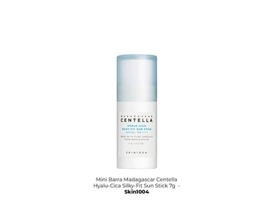 MINI BARRA MADAGASCAR CENTELLA HYALU-CICA SILKY-FIT SUN STICK 7G - SKIN1004 - 2