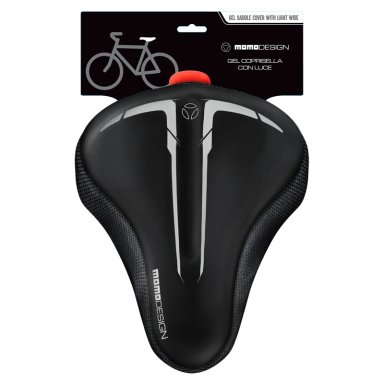 CUBRE ASIENTO GEL MOMO DESIGN GSC02 CON LUZ BICICLETAS