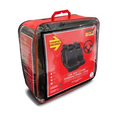 KIT MOMO SCK018BR UNIVERSAL CUBRE ASIENTOS PVC 10 PIEZAS + CUBREVOLANTE - 2