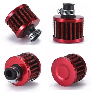 MINI FILTRO DE AIRE ZAMIT TUNING UNIVERSAL ROJO 1.2CM - 3