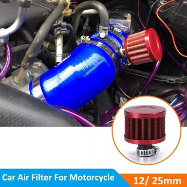 MINI FILTRO DE AIRE ZAMIT TUNING UNIVERSAL ROJO 1.2CM - 5