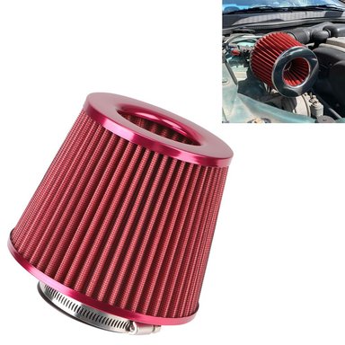 FILTRO AIRE ZAMIT TUNING UNIVERSAL ROJO 7.6 CM 3' PULGADAS - 2