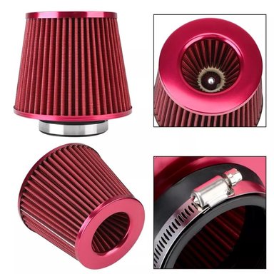 FILTRO AIRE ZAMIT TUNING UNIVERSAL ROJO 7.6 CM 3' PULGADAS - 4