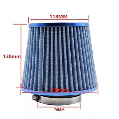 FILTRO ZAMIT TUNING AIRE UNIVERSAL AZUL 7.6 CM 3' PULGADAS - 4