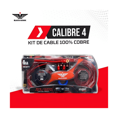 KIT CABLES BLACKHAWK PARA AMPLIFICADOR CALIBRE 4