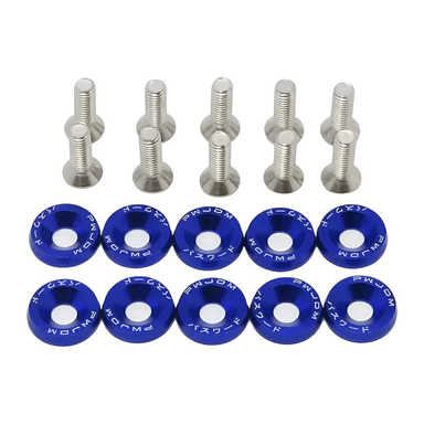 ARANDELAS Y PERNOS DECORATIVOS PARA AUTO M6 X 10 UNIDADES - AZUL - 2