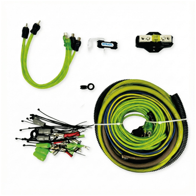 KIT DE CABLES DOBLE RCA  PARA AMPLIFICADOR #4 - STRATA - GREEN - 3