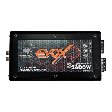 AMPLIFICADOR EVOX 2400WATTS - 4 CANALES - CLASE D - LIGHTNING150.4 - 7