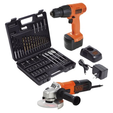 TALADRO 3/8'' 12V+ ACCES CD121K50 +ESMERIL G650 BLACK+DECKER