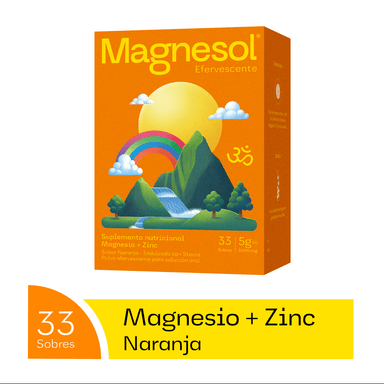 SUPLEMENTO MAGNESOL EFERVESCENTE NARANJA CAJA X 33 UND