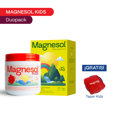 SUPLEMENTO MAGNESOL EFERVESCENTE LIMÓN 33 SOBRES + KIDS 150GR - 1
