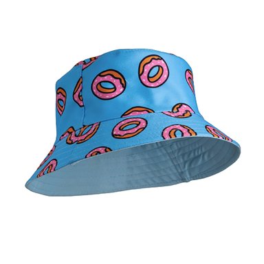 BUCKET HAT TODO GORROS PERU REVERSIBLE CELESTE DISEÑO DONUTS - 2