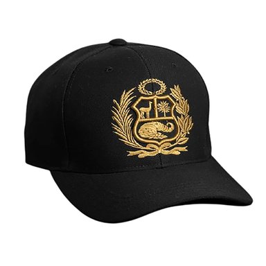 GORRO TODO GORROS PERU CASIMIR VERSION NEGRO CON EMBLEMA DORADO
