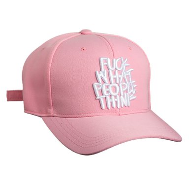 GORRO TODO GORROS PERU FUCK WHAT PEOPLE THINK COLOR ROSADO