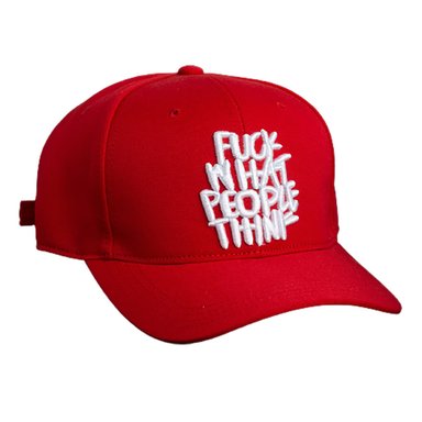GORRO TODO GORROS PERU FUCK WHAT PEOPLE THINK COLOR ROJO
